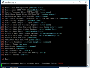 Cara Mengelola Akun Ssh, Pptp dan Openvpn